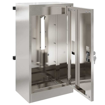 cassetta postalepastkastei con porta Argento 30 x 20 x 55 cm | homemem39