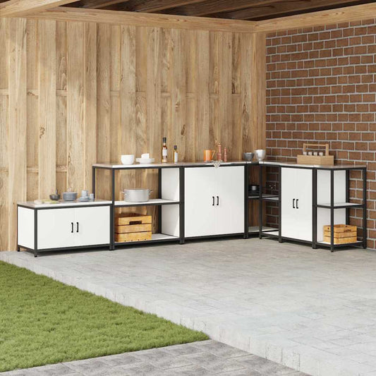 Mensola per il deposito in cucina Bianco Acciaio