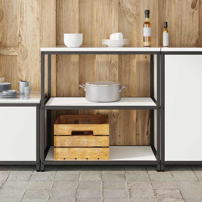Mensola per il deposito in cucina Bianco Acciaio