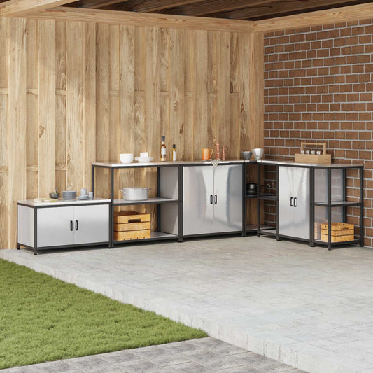 Stoccaggio in cucina HATTEM Argento 90 x 50 x 92 cm Acciaio | homemem39