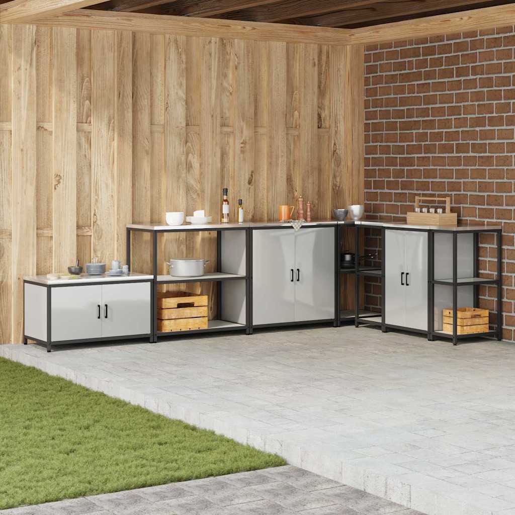 Stoccaggio in cucina HATTEM Argento 90 x 50 x 92 cm Acciaio | homemem39