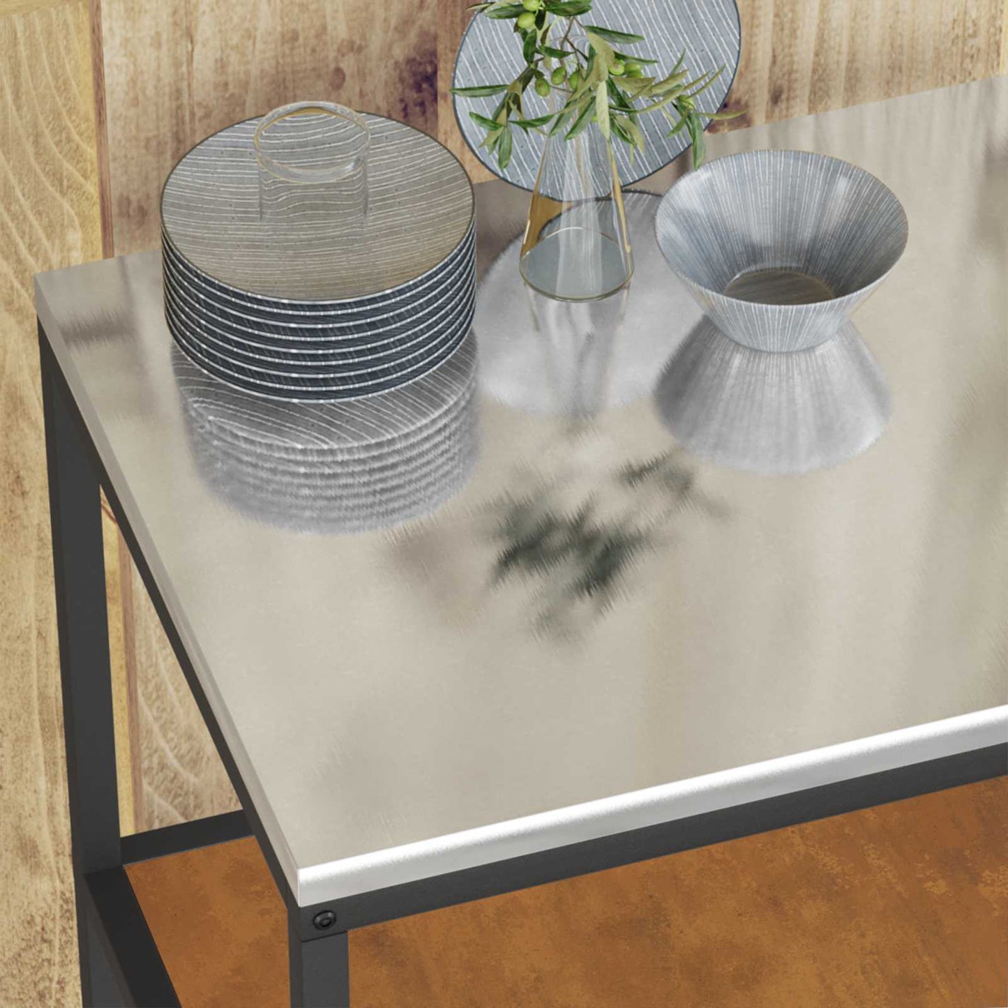 Stoccaggio in cucina HATTEM Ruggine 90 x 50 x 92 cm Acciaio | homemem39