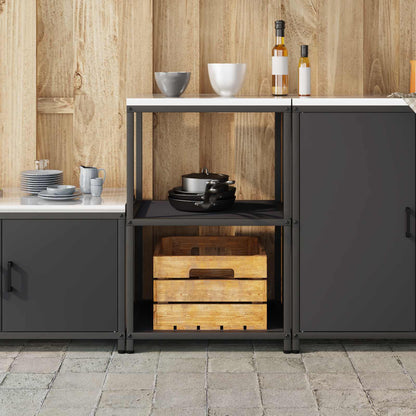Stoccaggio in cucina HATTEM Nero 60 x 50 x 92 cm Acciaio | homemem39