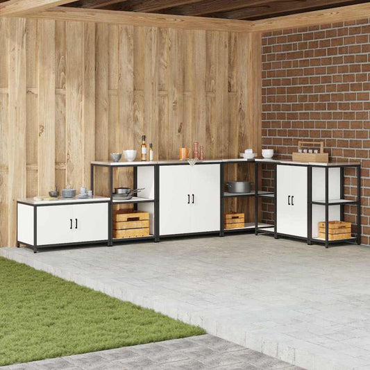 Stoccaggio in cucina HATTEM Bianco 60 x 50 x 92 cm Acciaio | homemem39