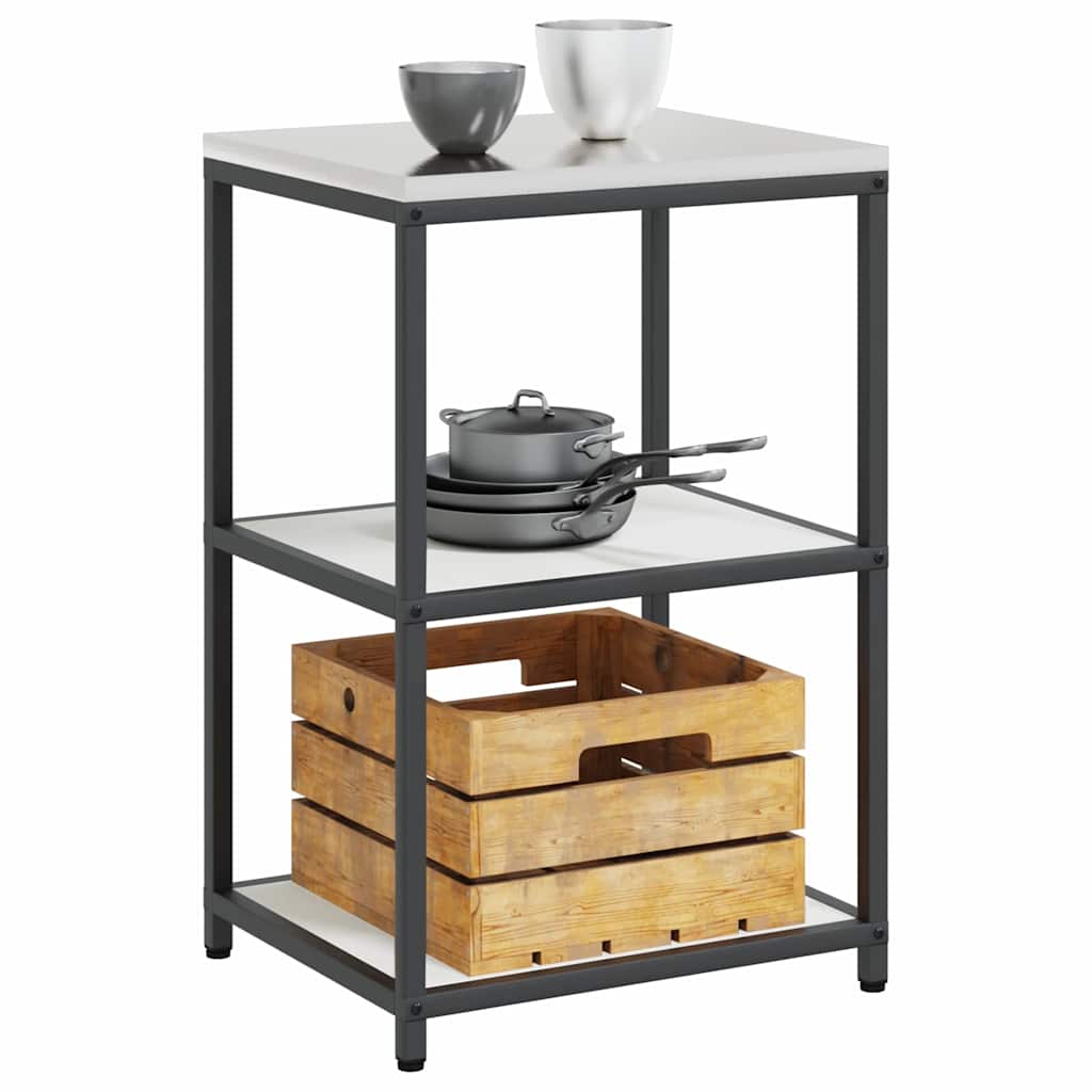 Stoccaggio in cucina HATTEM Bianco 60 x 50 x 92 cm Acciaio | homemem39