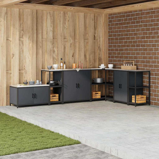 Stoccaggio in cucina HATTEM Antracite 40 x 50 x 92 cm Acciaio | homemem39
