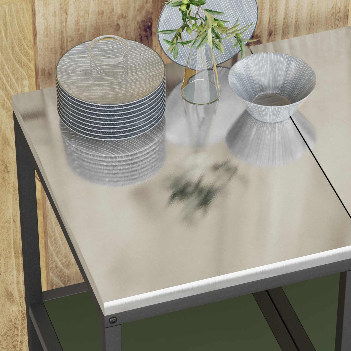 Stoccaggio in cucina HATTEM Verde Oliva 40 x 50 x 92 cm Acciaio | homemem39
