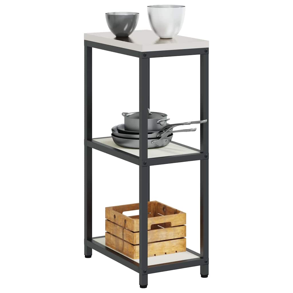 Stoccaggio in cucina HATTEM Bianco 30 x 50 x 92 cm Acciaio | homemem39
