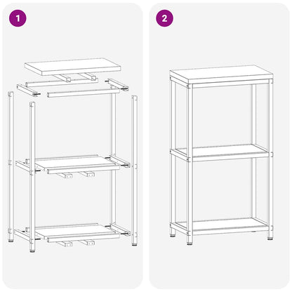 Stoccaggio in cucina HATTEM Verde Oliva 30 x 50 x 92 cm Acciaio | homemem39