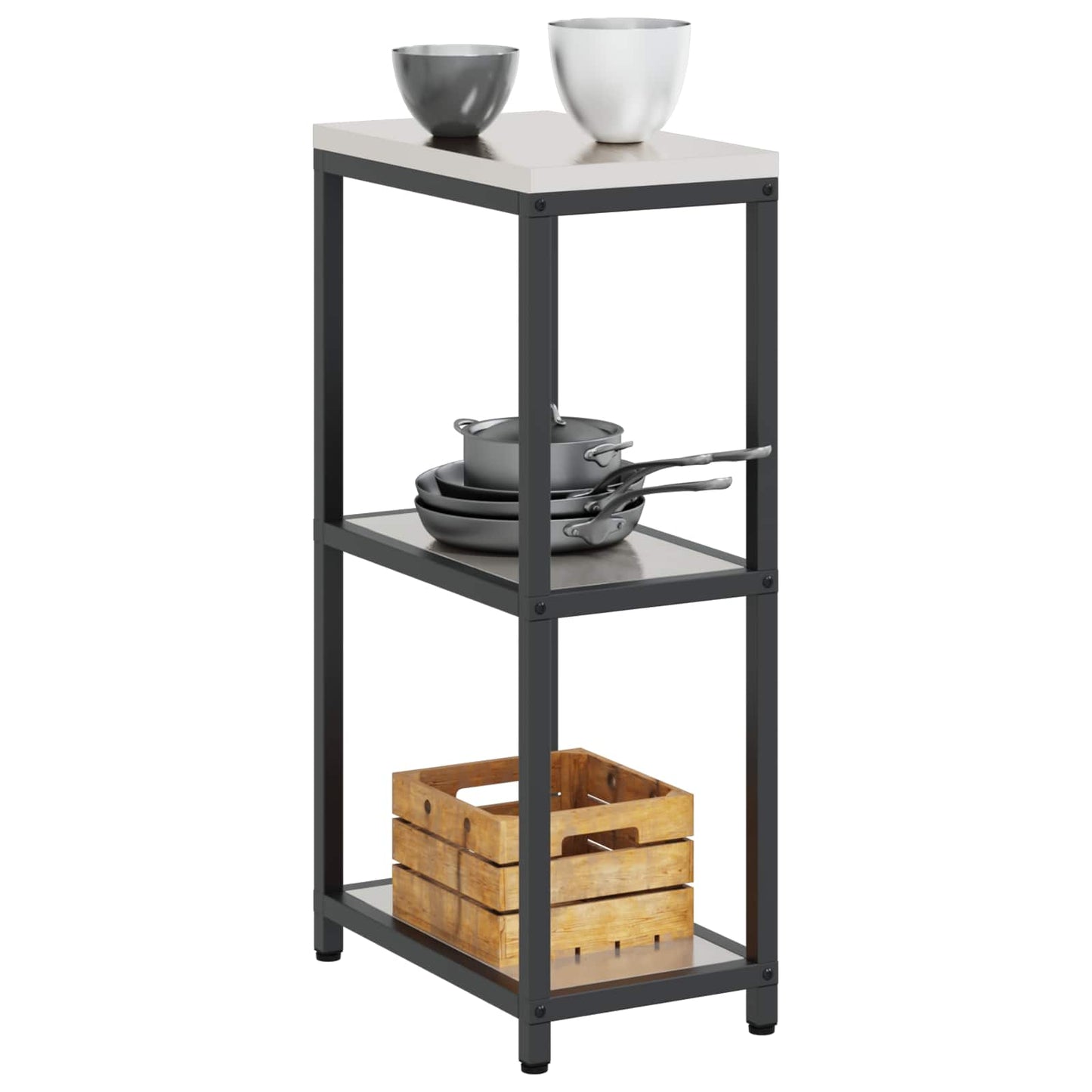 Stoccaggio in cucina HATTEM Argento 30 x 50 x 92 cm Acciaio | homemem39