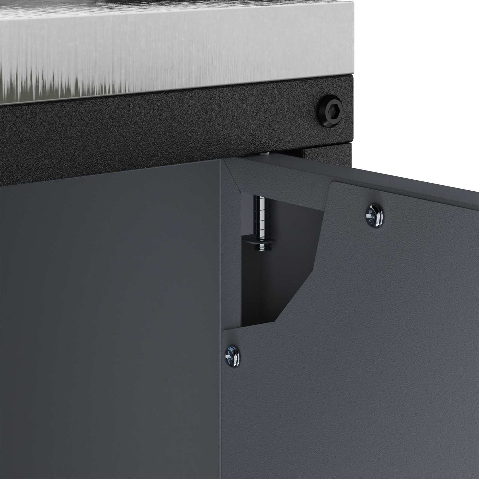 Stoccaggio in cucina HATTEM Antracite 90 x 50 x 92 cm Acciaio | homemem39