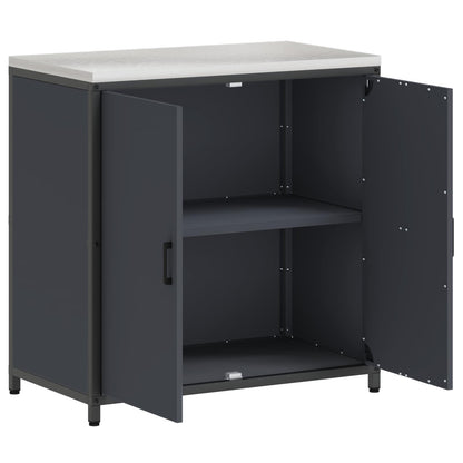 Stoccaggio in cucina HATTEM Antracite 90 x 50 x 92 cm Acciaio | homemem39
