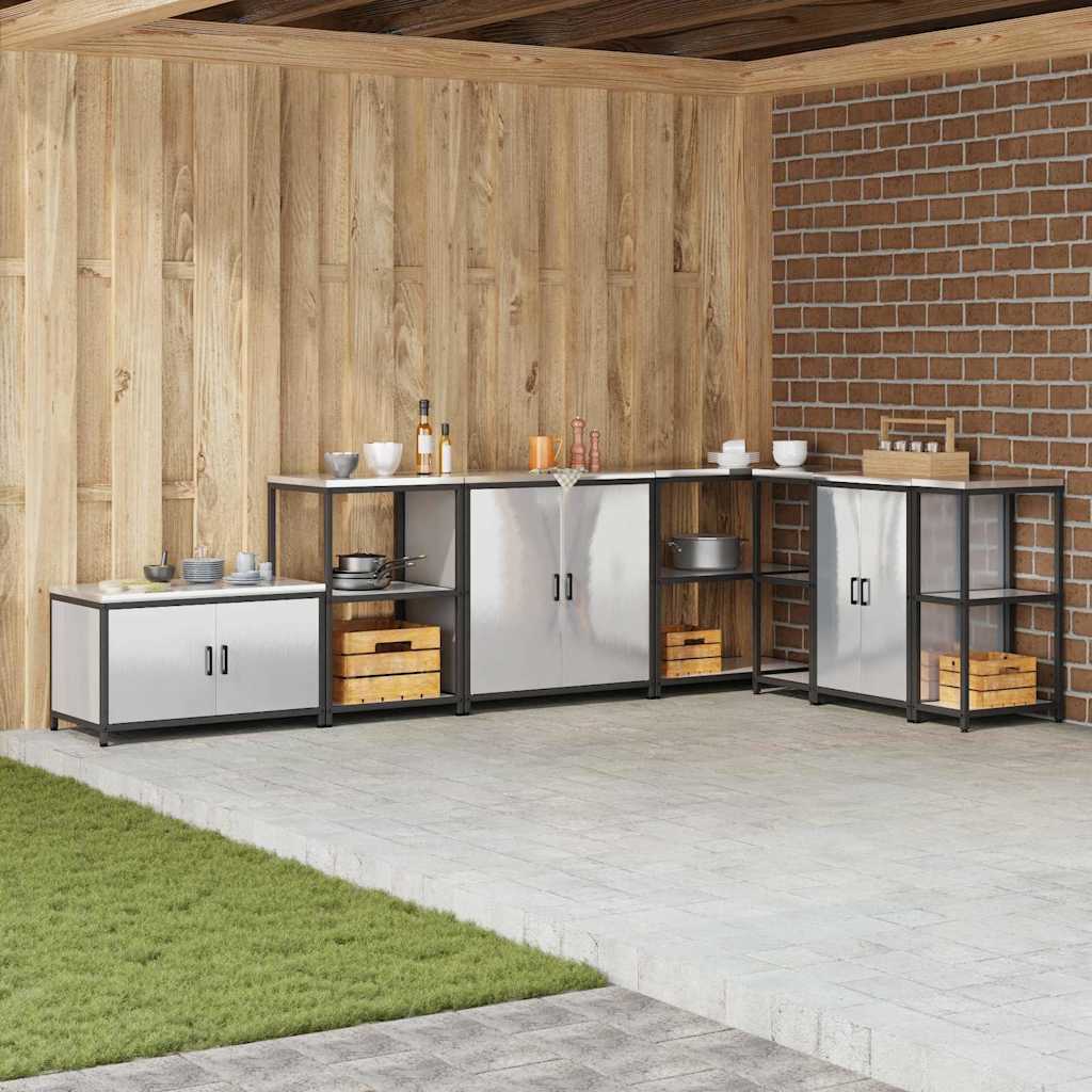 Stoccaggio in cucina HATTEM Argento 90 x 50 x 92 cm Acciaio | homemem39