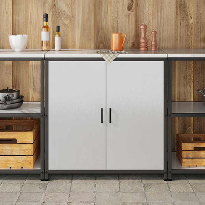 Stoccaggio in cucina HATTEM Argento 90 x 50 x 92 cm Acciaio | homemem39