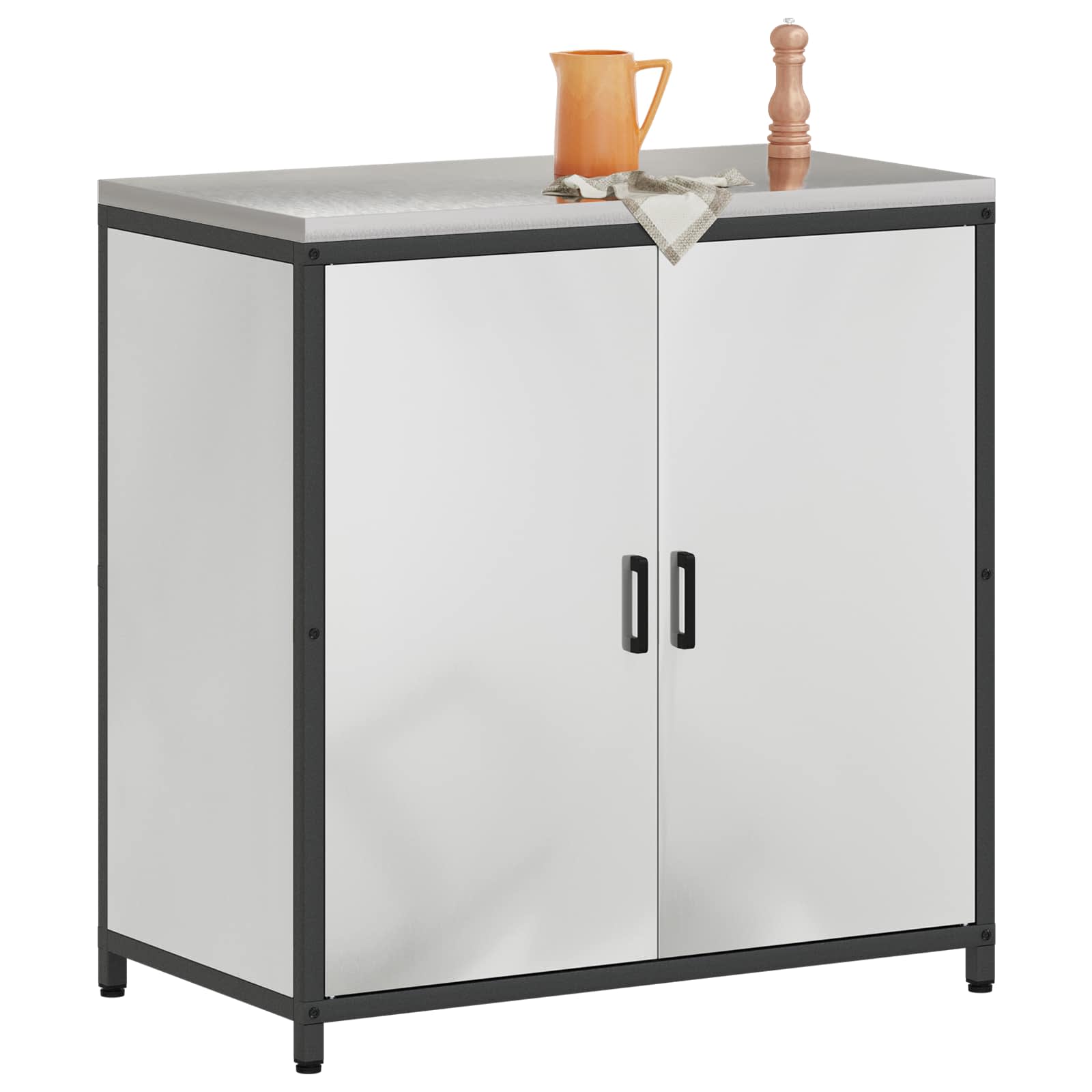 Stoccaggio in cucina HATTEM Argento 90 x 50 x 92 cm Acciaio | homemem39