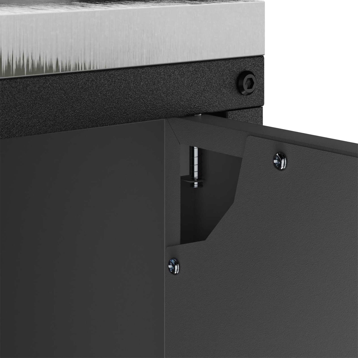 Stoccaggio in cucina HATTEM Nero 60 x 50 x 92 cm Acciaio | homemem39