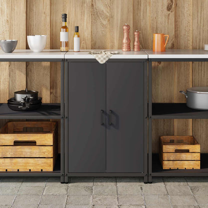 Stoccaggio in cucina HATTEM Nero 60 x 50 x 92 cm Acciaio | homemem39