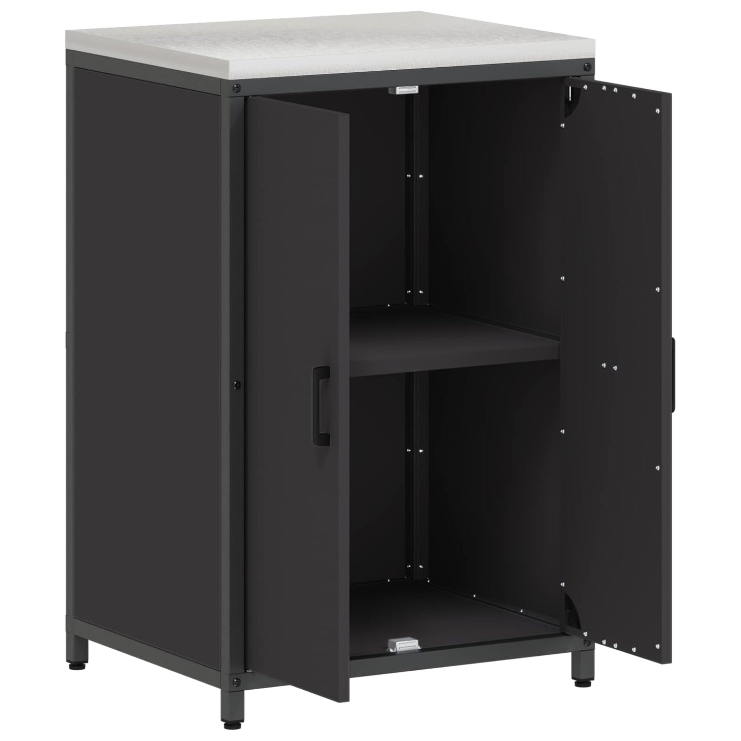 Stoccaggio in cucina HATTEM Nero 60 x 50 x 92 cm Acciaio | homemem39