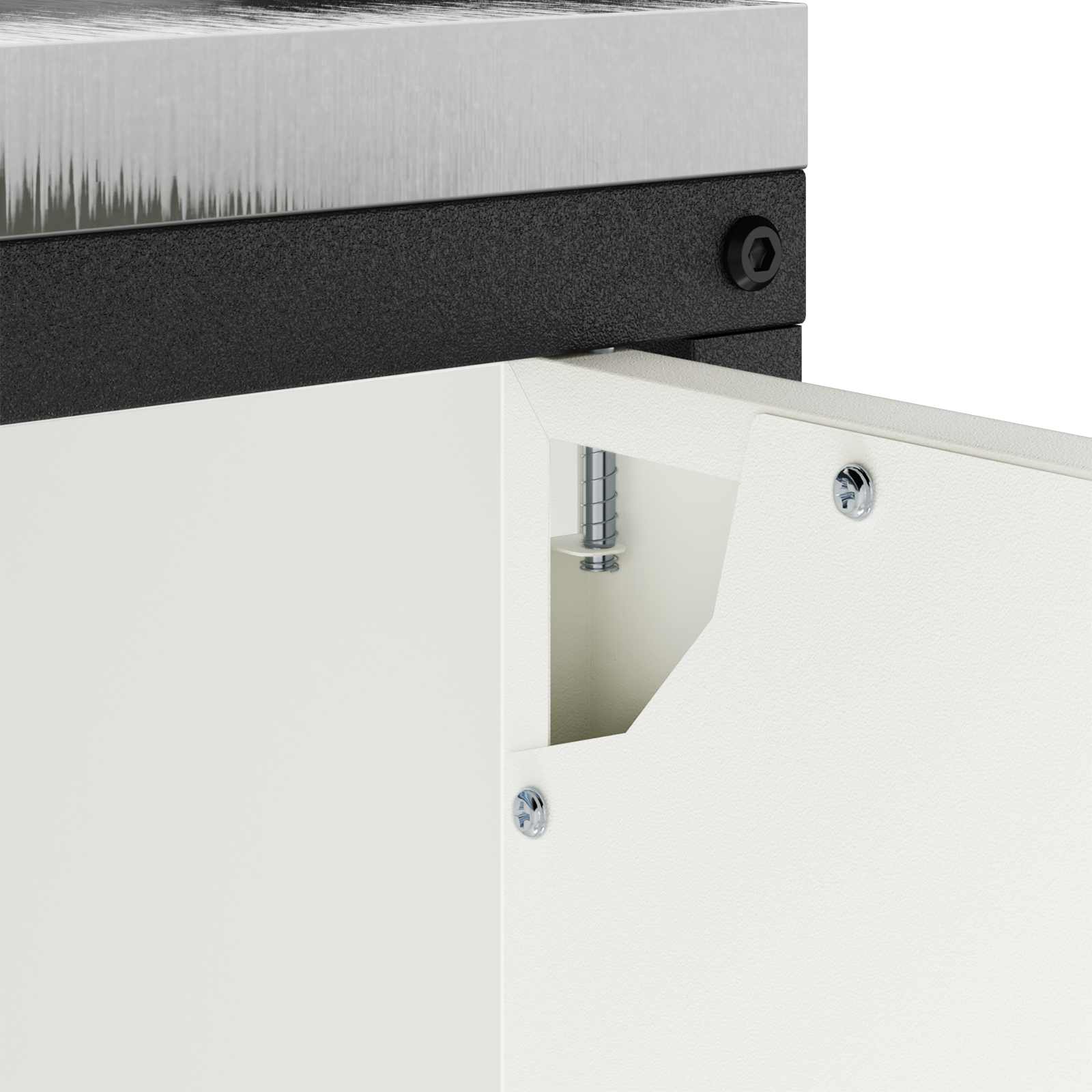 Stoccaggio in cucina HATTEM Bianco 60 x 50 x 92 cm Acciaio | homemem39