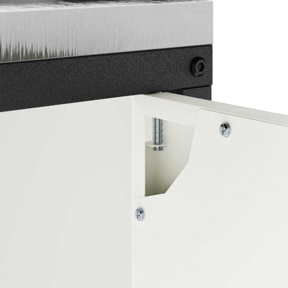 Stoccaggio in cucina HATTEM Bianco 60 x 50 x 92 cm Acciaio | homemem39