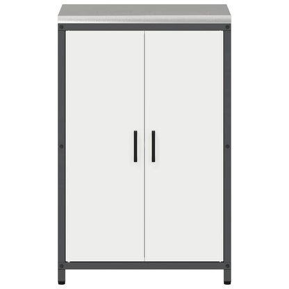 Armadietto per Stoccaggio in Cucina con porta Bianco Acciaio