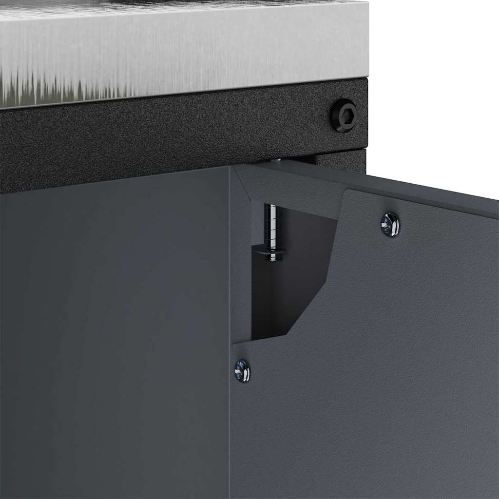 Stoccaggio in cucina HATTEM Antracite 60 x 50 x 92 cm Acciaio | homemem39