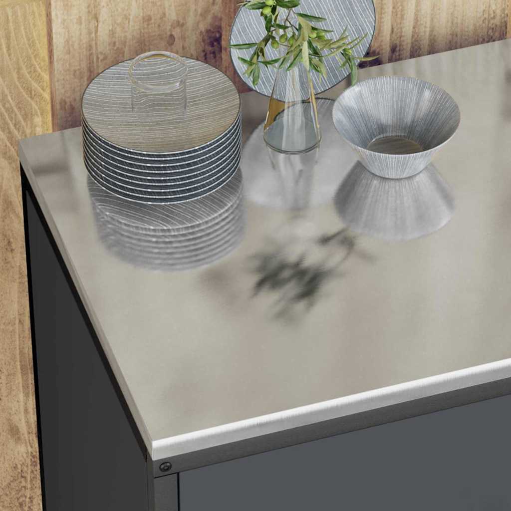 Stoccaggio in cucina HATTEM Antracite 60 x 50 x 92 cm Acciaio | homemem39