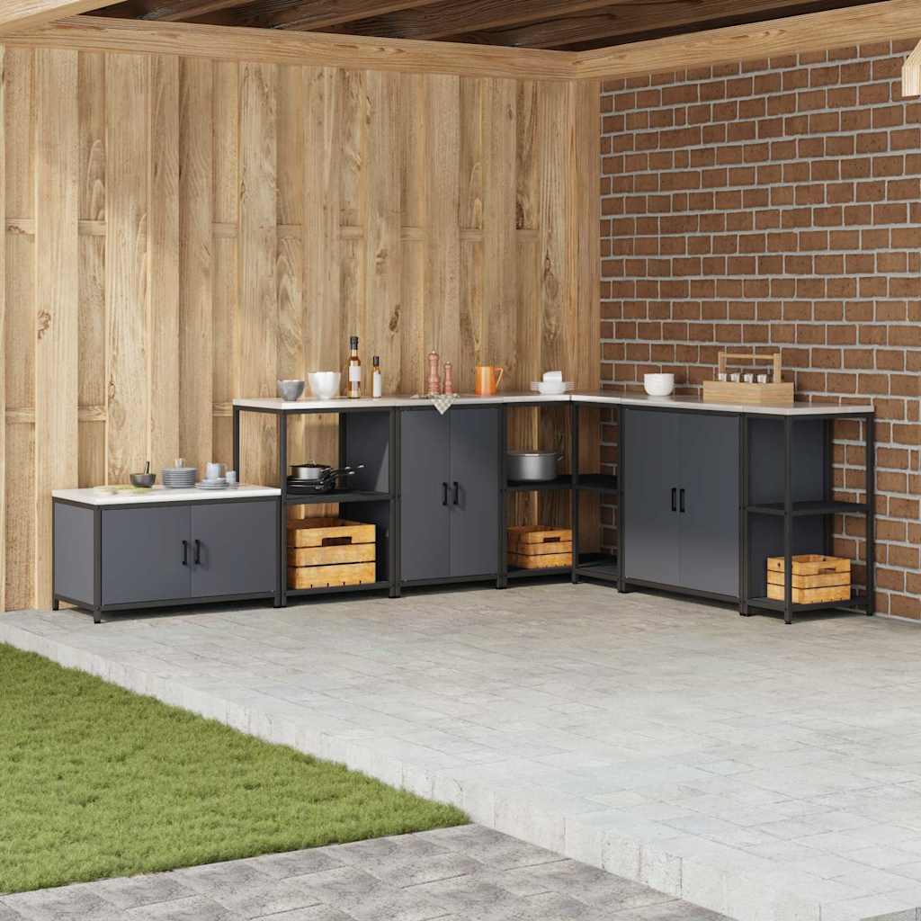 Stoccaggio in cucina HATTEM Antracite 60 x 50 x 92 cm Acciaio | homemem39