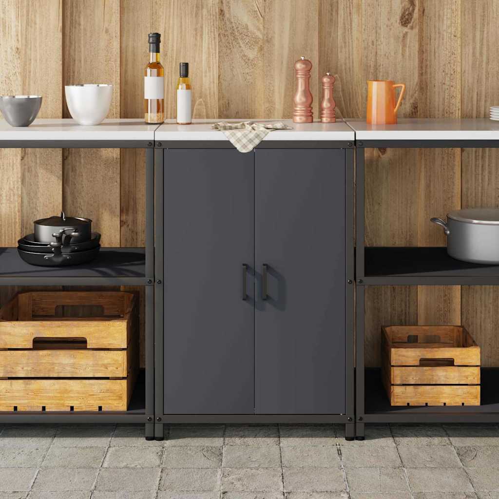 Stoccaggio in cucina HATTEM Antracite 60 x 50 x 92 cm Acciaio | homemem39