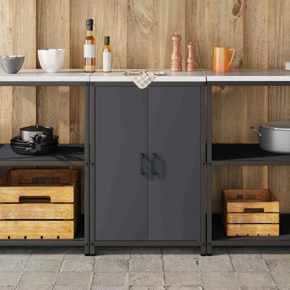 Stoccaggio in cucina HATTEM Antracite 60 x 50 x 92 cm Acciaio | homemem39