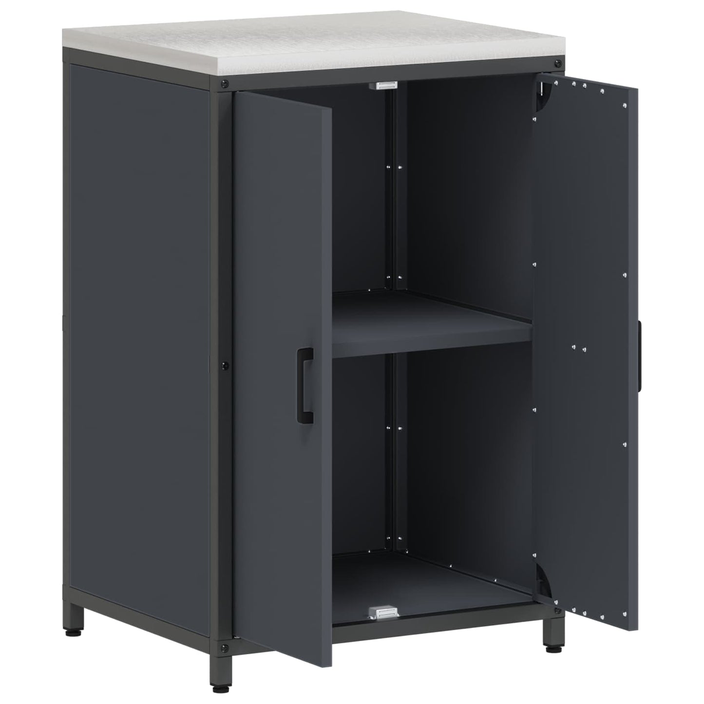 Stoccaggio in cucina HATTEM Antracite 60 x 50 x 92 cm Acciaio | homemem39