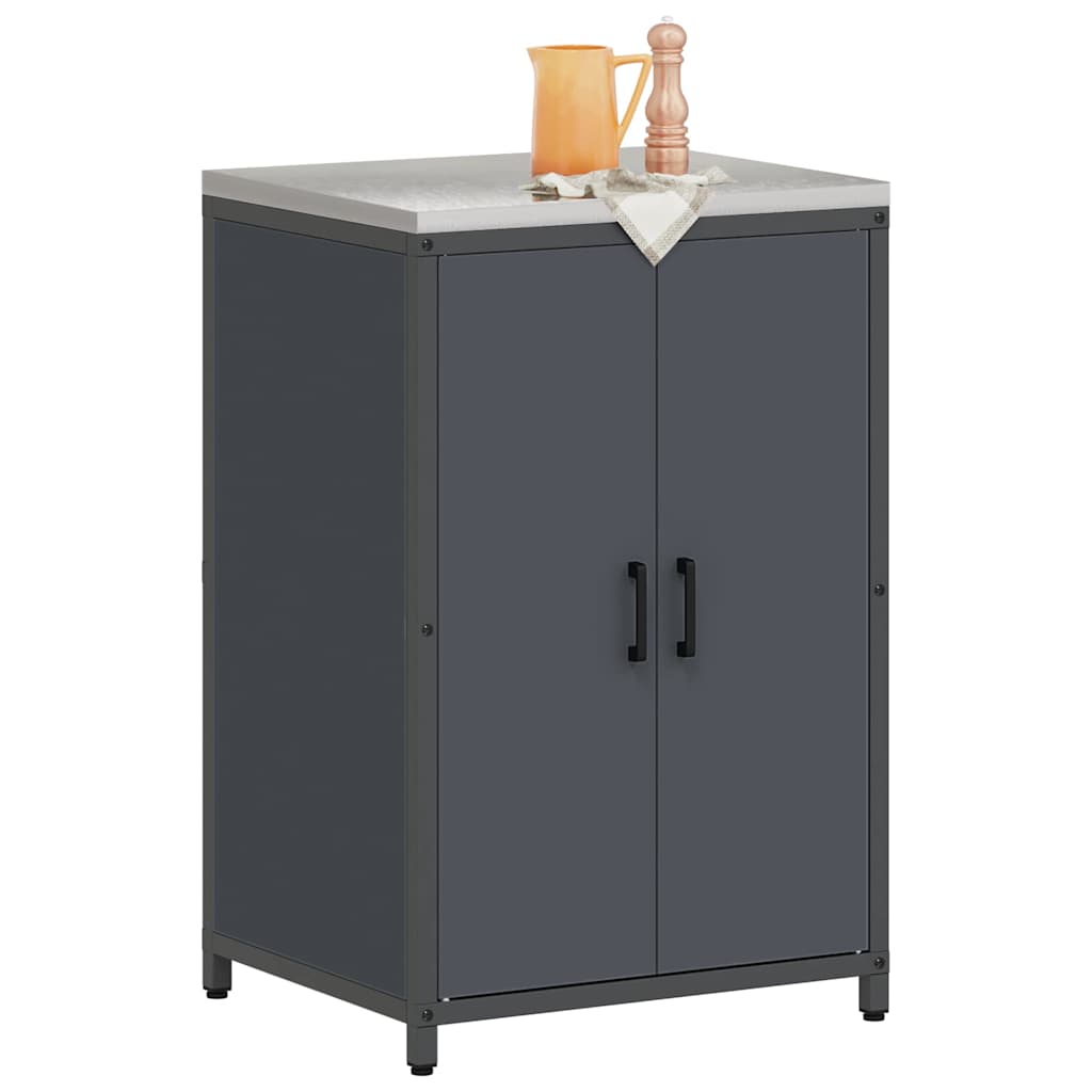 Stoccaggio in cucina HATTEM Antracite 60 x 50 x 92 cm Acciaio | homemem39