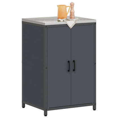 Stoccaggio in cucina HATTEM Antracite 60 x 50 x 92 cm Acciaio | homemem39