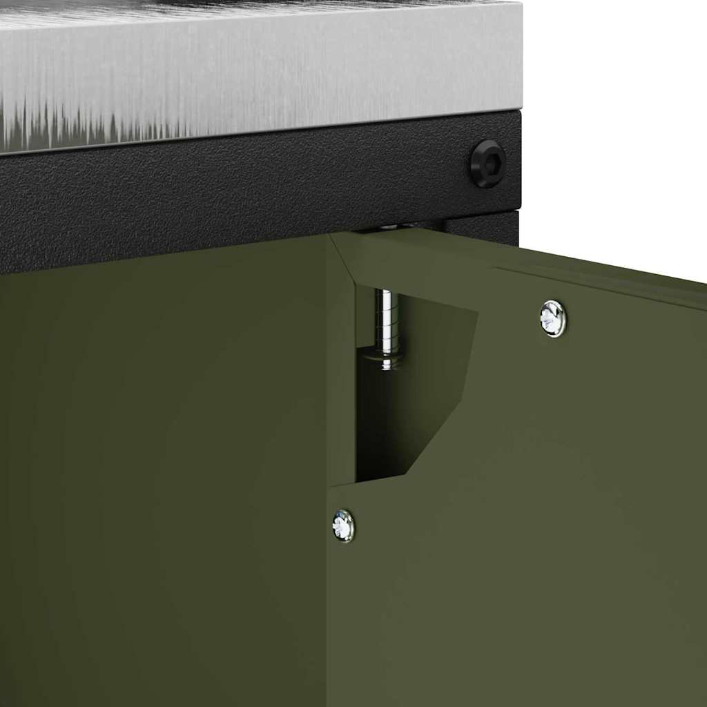 Stoccaggio in cucina HATTEM Verde Oliva 60 x 50 x 92 cm Acciaio | homemem39