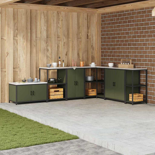 Stoccaggio in cucina HATTEM Verde Oliva 60 x 50 x 92 cm Acciaio | homemem39
