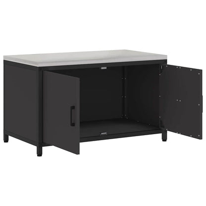 Stoccaggio in cucina HATTEM Nero 90 x 50 x 53 cm Acciaio | homemem39