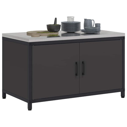 Stoccaggio in cucina HATTEM Nero 90 x 50 x 53 cm Acciaio | homemem39