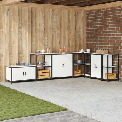 Stoccaggio in cucina HATTEM Bianco 90 x 50 x 53 cm Acciaio | homemem39