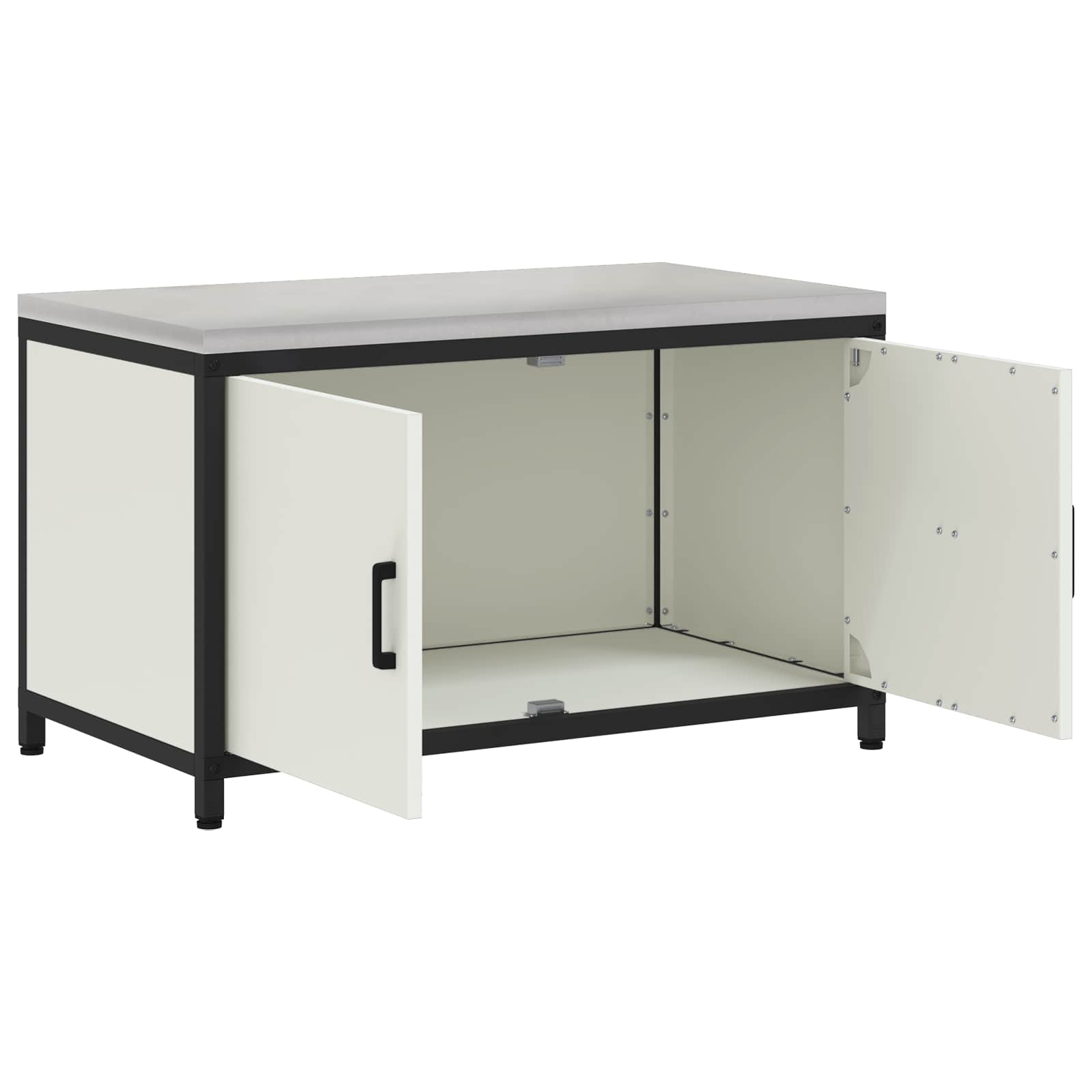 Stoccaggio in cucina HATTEM Bianco 90 x 50 x 53 cm Acciaio | homemem39