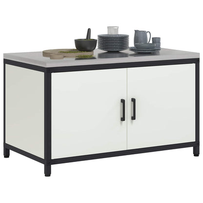 Stoccaggio in cucina HATTEM Bianco 90 x 50 x 53 cm Acciaio | homemem39