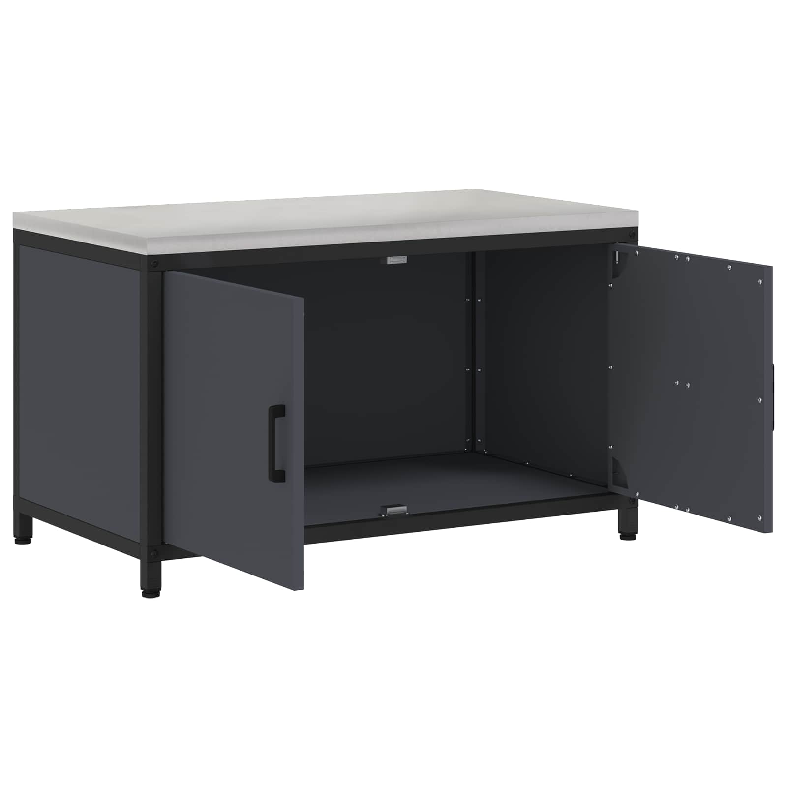 Stoccaggio in cucina HATTEM Antracite 90 x 50 x 53 cm Acciaio | homemem39