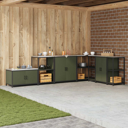Stoccaggio in cucina HATTEM Verde Oliva 90 x 50 x 53 cm Acciaio