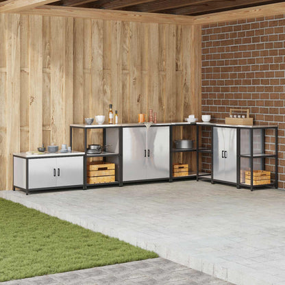 Stoccaggio in cucina HATTEM Argento 90 x 50 x 53 cm Acciaio | homemem39