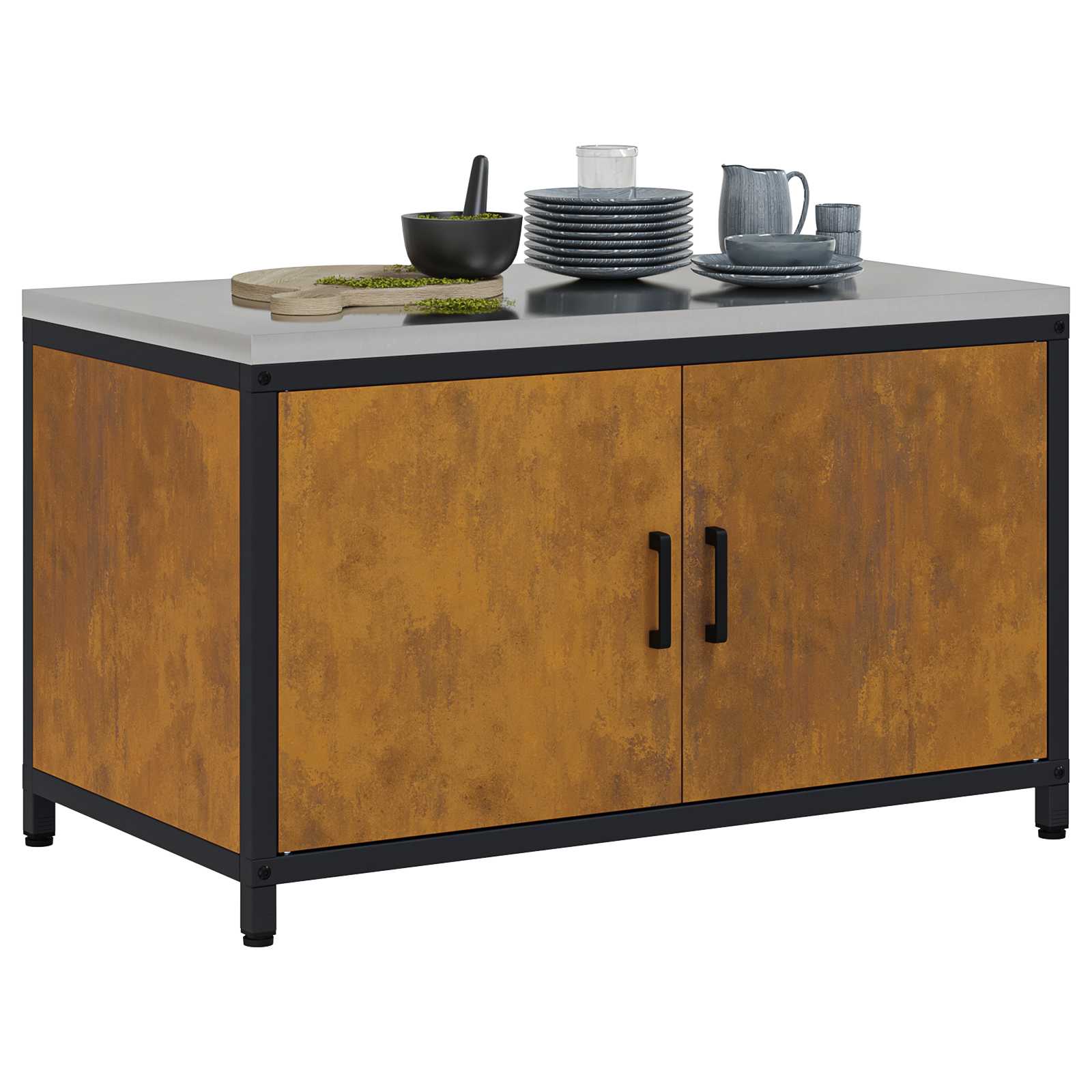 Stoccaggio in cucina HATTEM Ruggine 90 x 50 x 53 cm Acciaio | homemem39