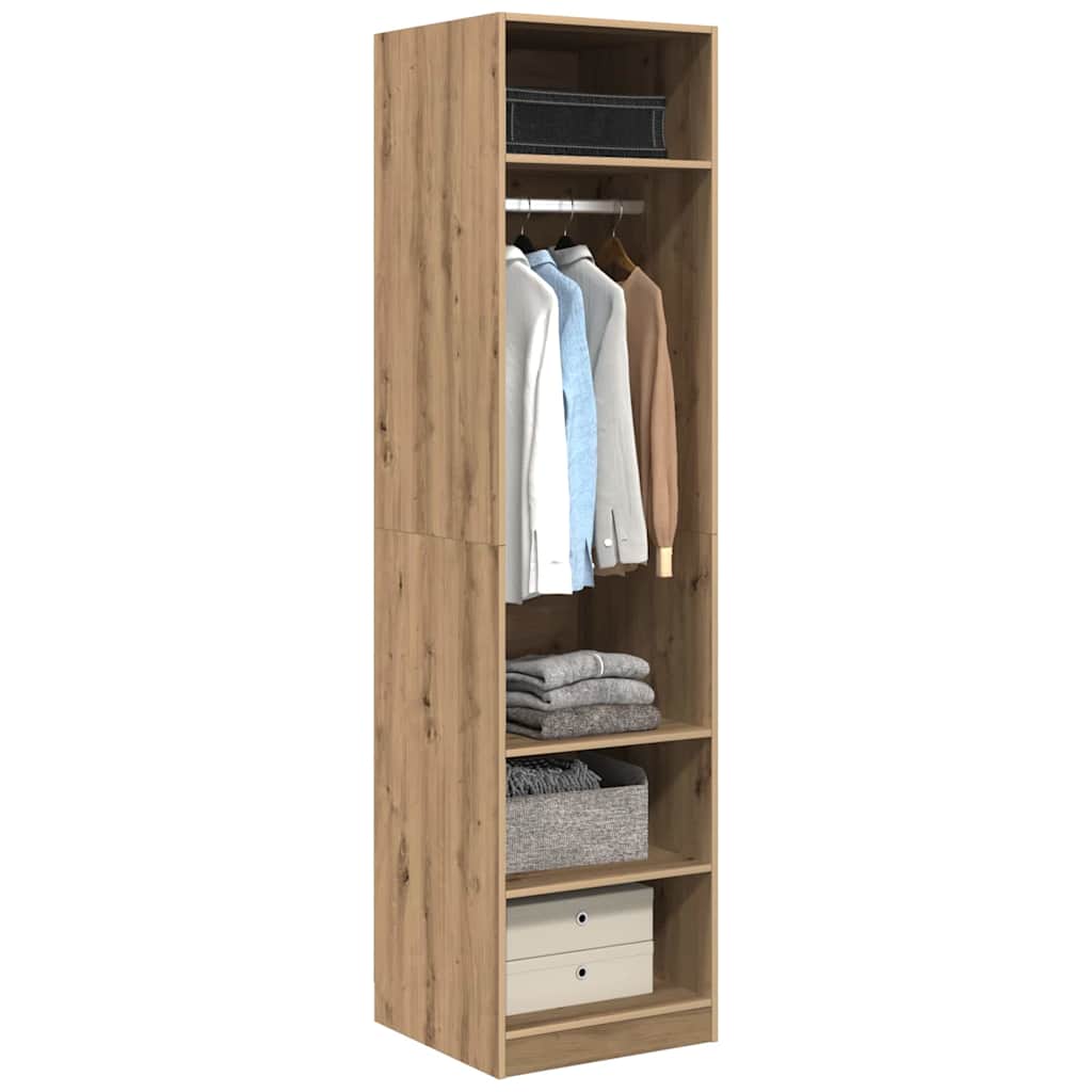Guardaroba con lo scaffale rovere artigianale Legno multistrato