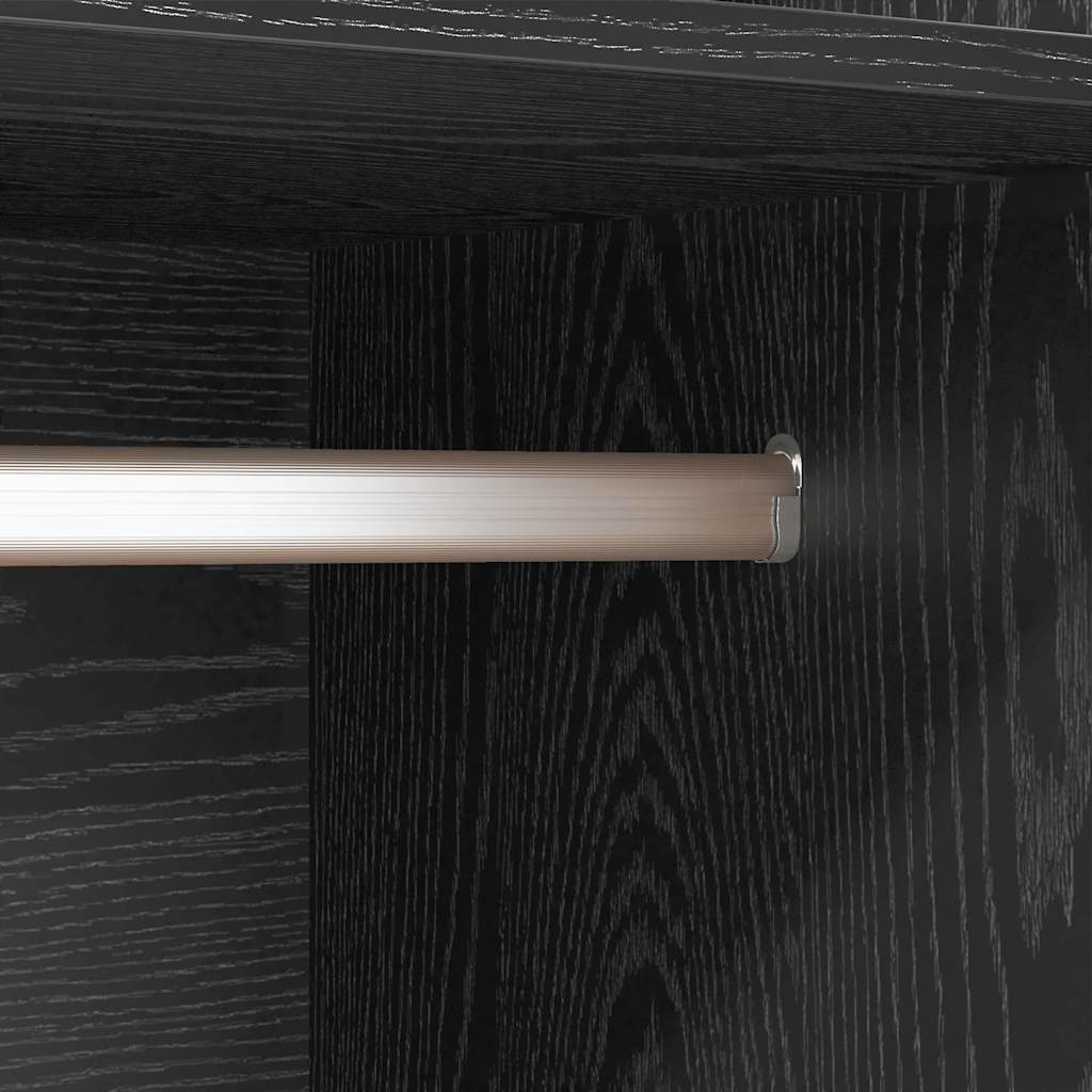 Guardaroba Rovere Nero 50 x 50 x 200 cm Legno multistrato | homemem39