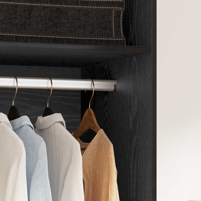 Guardaroba Rovere Nero 50 x 50 x 200 cm Legno multistrato | homemem39
