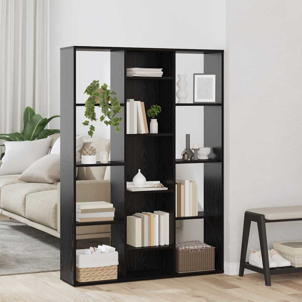 Divider per stanze Rovere nero 100 x 24 x 140 cm