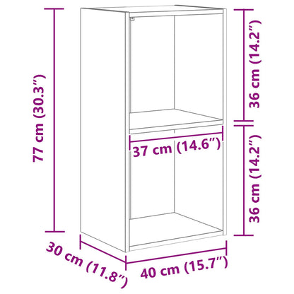 Libreria Rovere Nero 40 x 30 x 77 cm Legno multistrato | homemem39