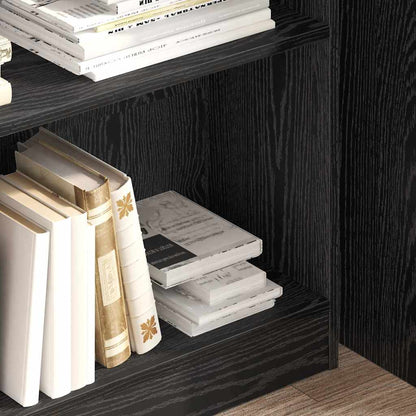 Libreria Rovere nero 80 x 24 x 109 cm Legno multistrato
